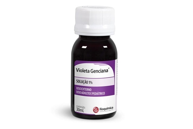 Violeta genciana para candidíase